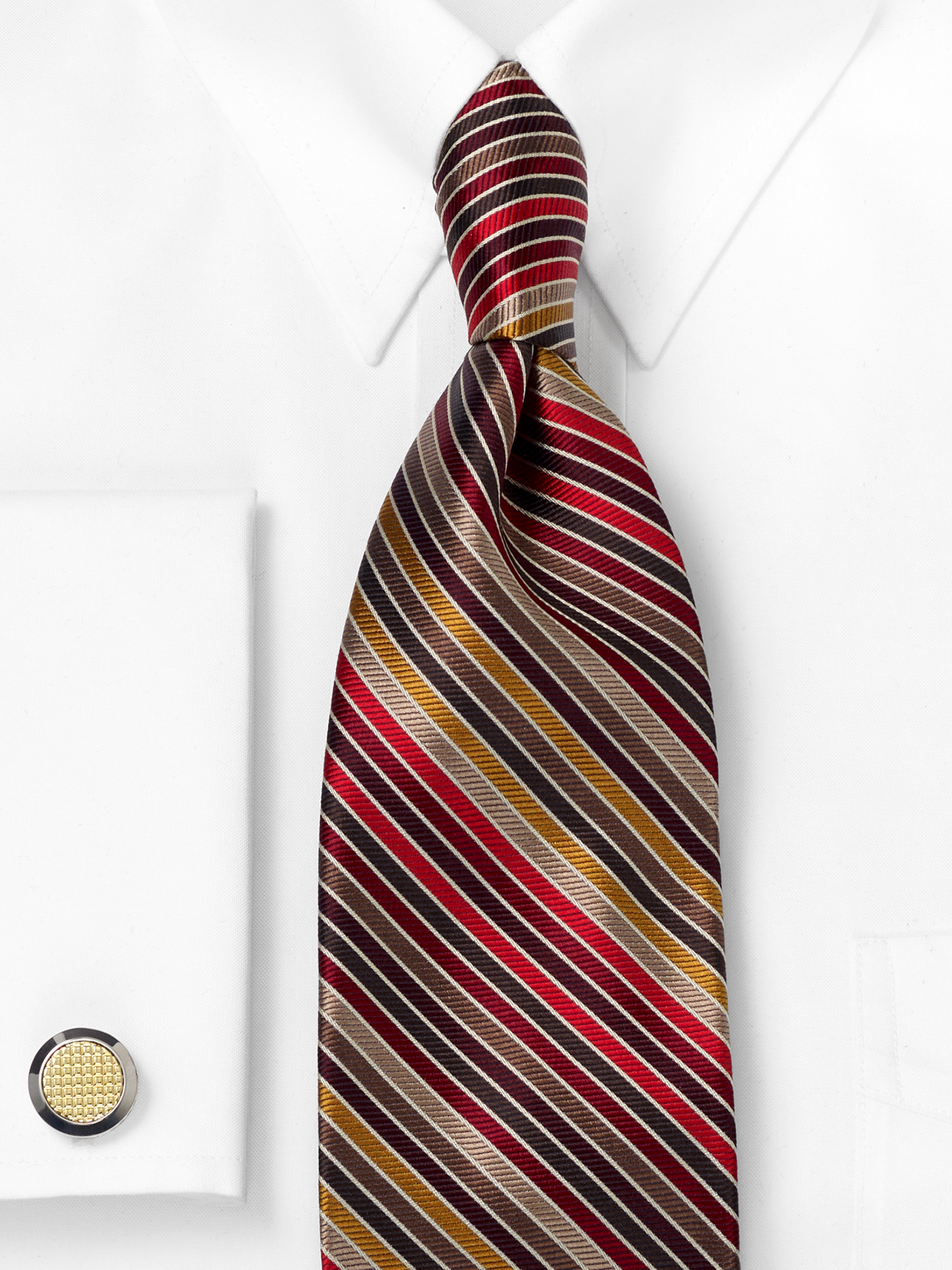 Stripe Woven Silk Tie - Multi