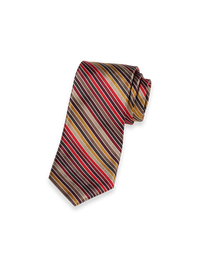 Stripe Woven Silk Tie - Multi