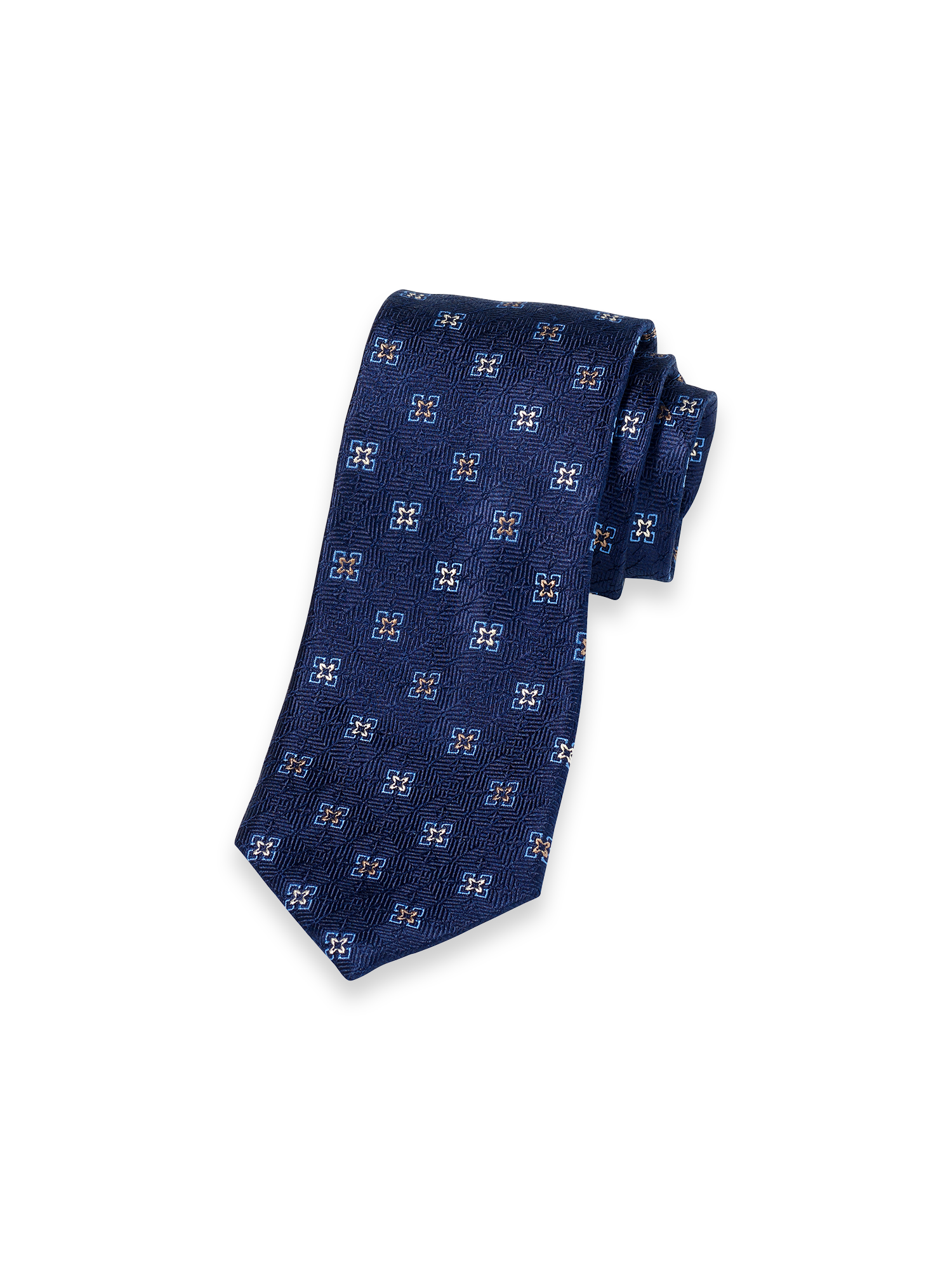 medallion silk tie