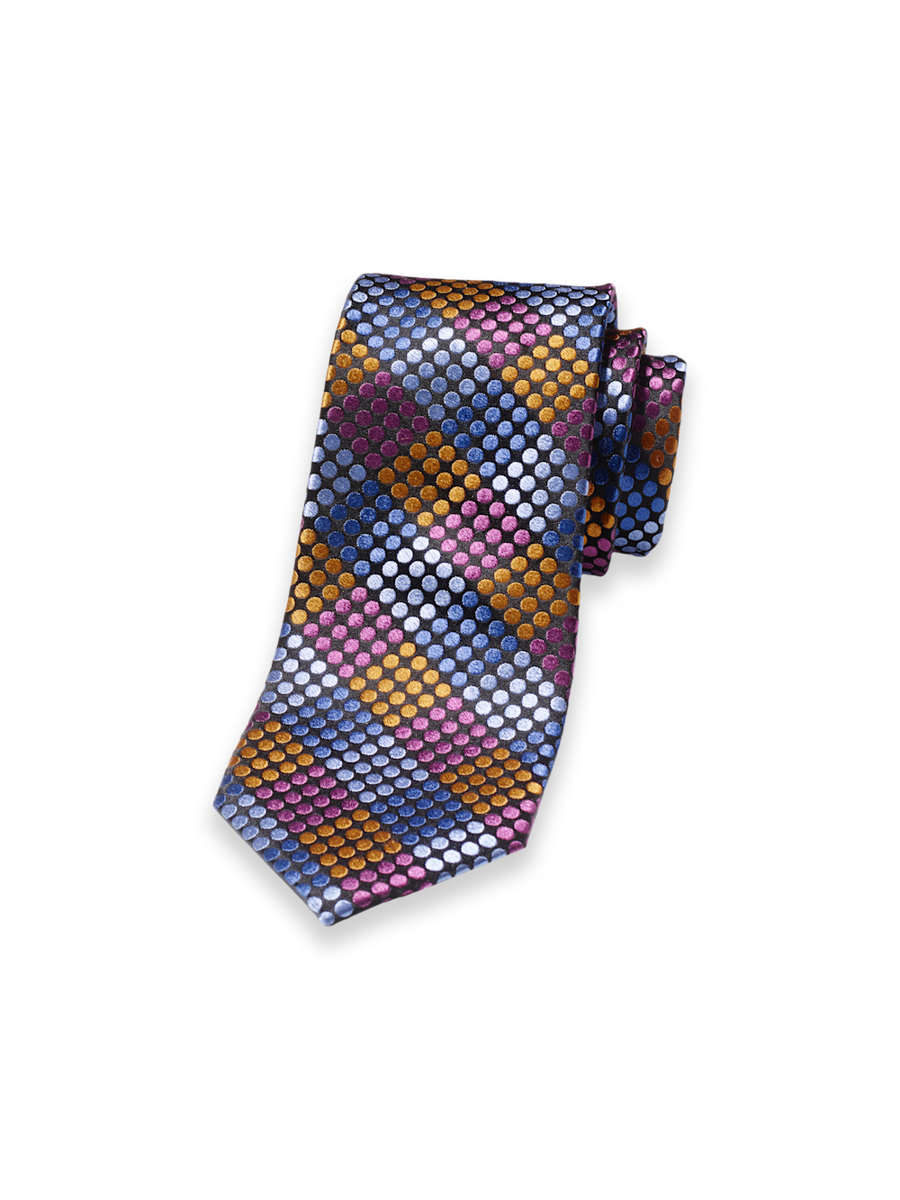 Product Image of Geometric Woven Silk Tie-Multi