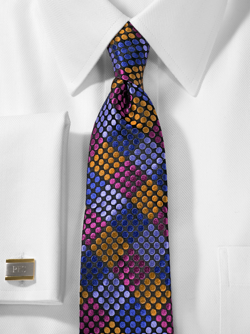 Alternate Image of Geometric Woven Silk Tie-1