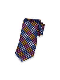 Geometric Woven Silk Tie - Multi