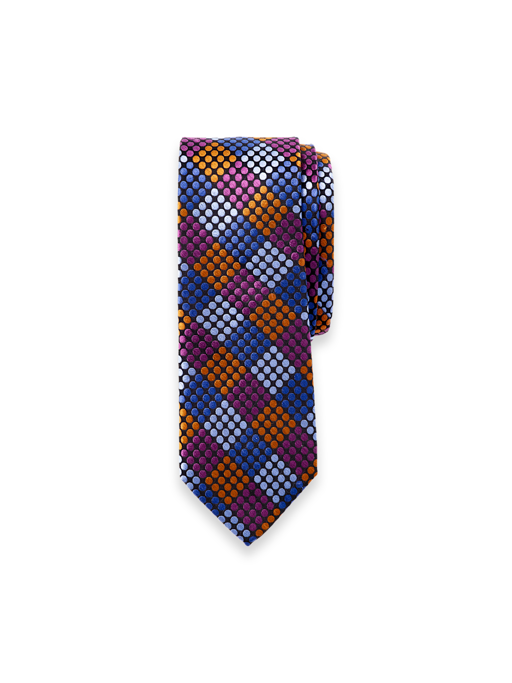 Product Image of Geometric Woven Silk Tie-Multi