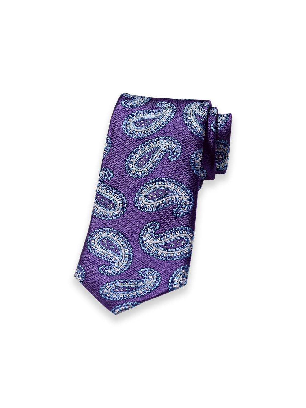 Product Image of Paisley Woven Silk Tie-Purple/Blue