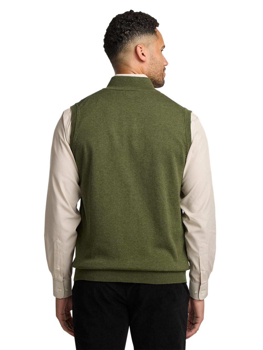 Alternate Image of Cotton Full Zip Mock Neck Vest-4