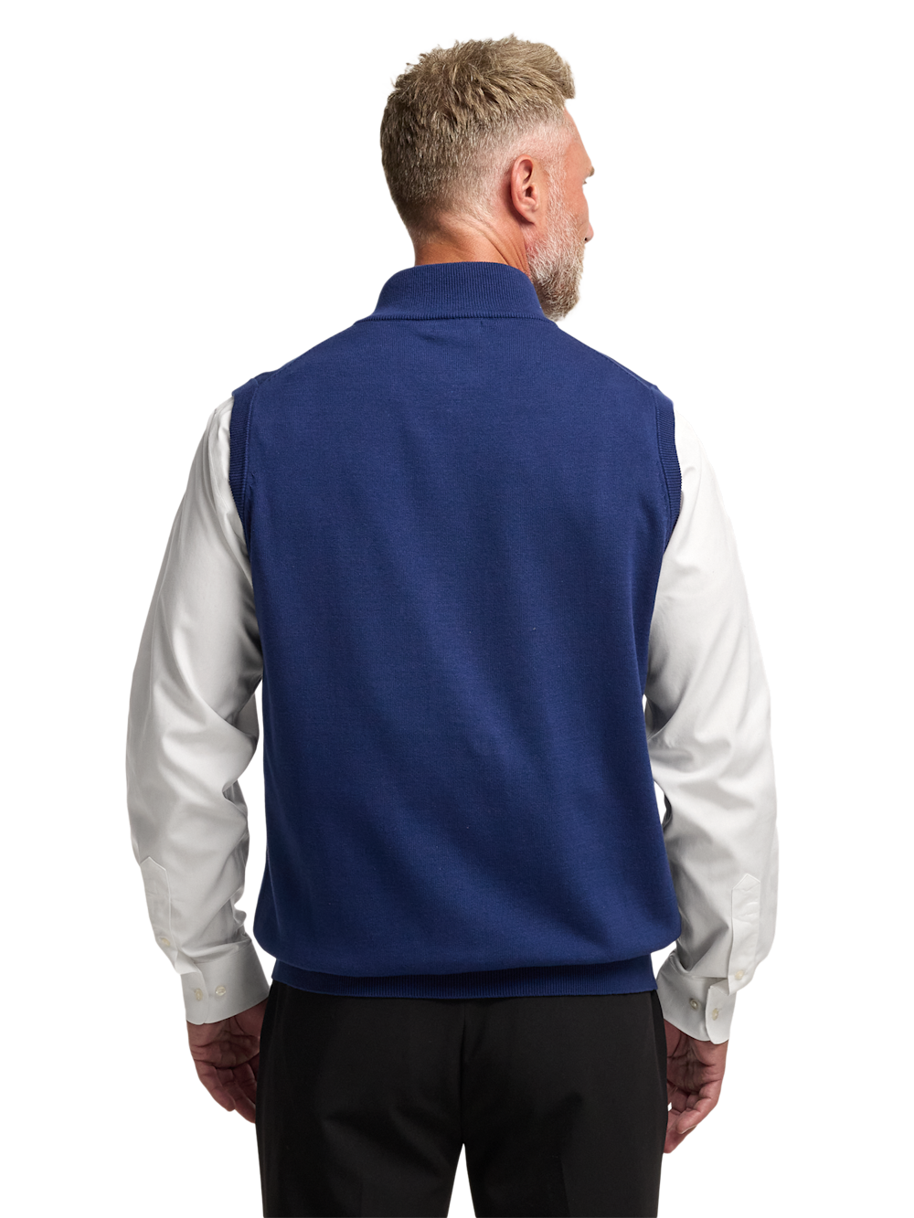 Alternate Image of Cotton Full Zip Mock Neck Vest-4