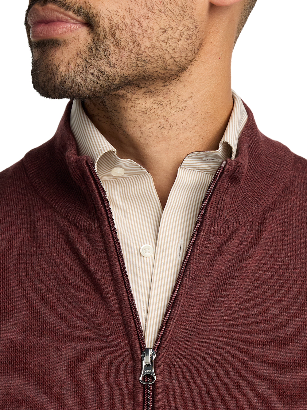 Alternate Image of Cotton Full Zip Mock Neck Vest-2