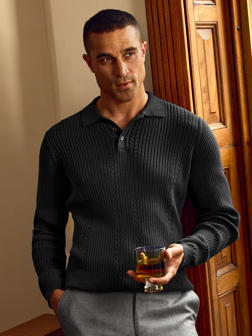 Alternate Image of Cotton Three Button Polo-6
