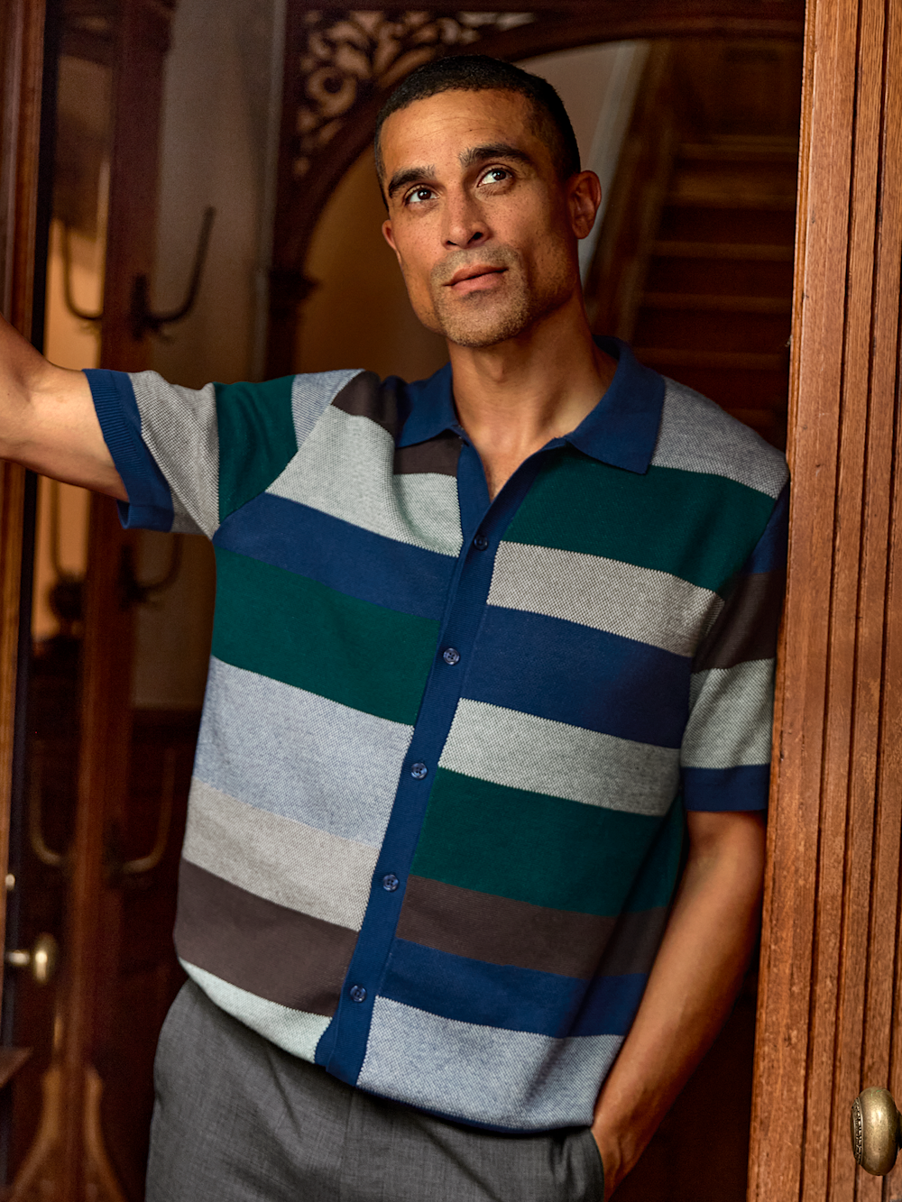 Alternate Image of Cotton Button Front Polo-6