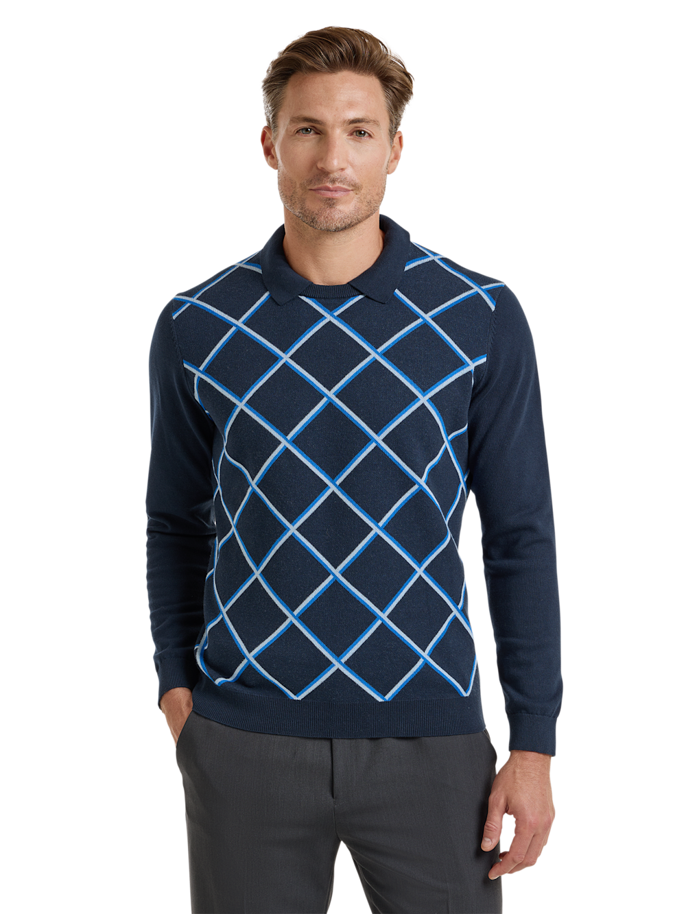 Alternate Image of Cotton Crewneck Polo-1