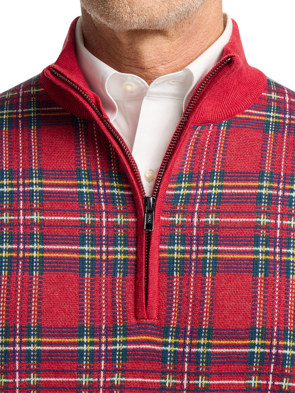 Alternate Image of Cotton Quarter Zip Mock Neck Sweater-2