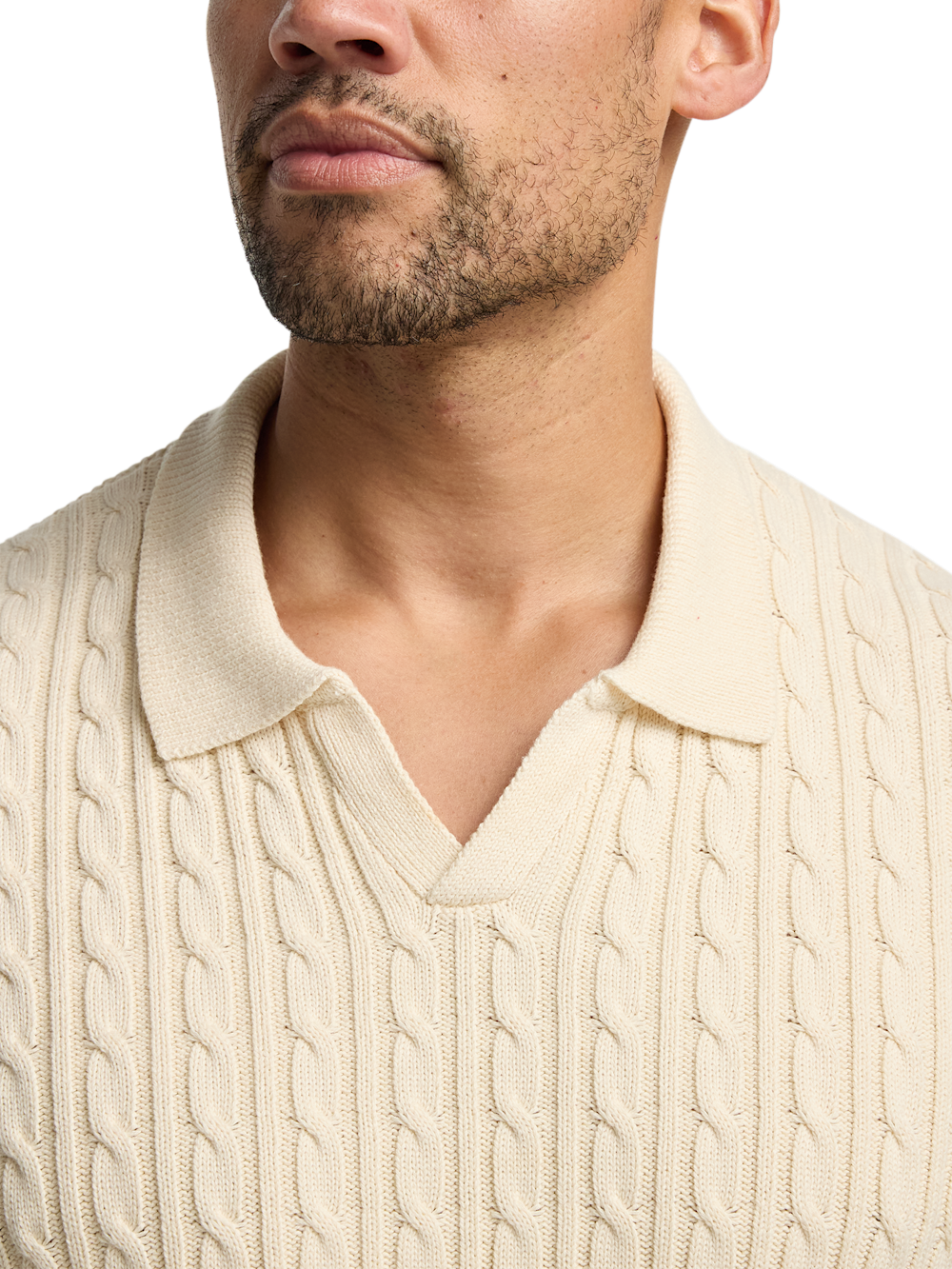 Alternate Image of Cotton Cable V-neck Polo-2
