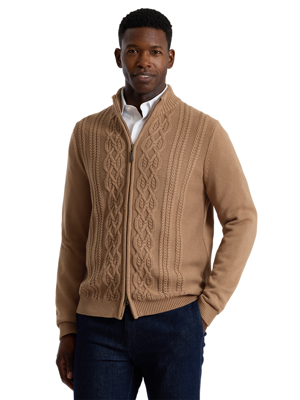 Alternate Shot of Men's brown Knitwear