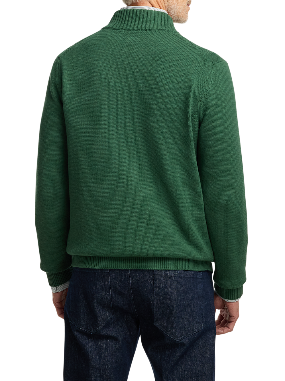 Alternate Image of Cotton Cable Full Zip Mock Neck Sweater-4