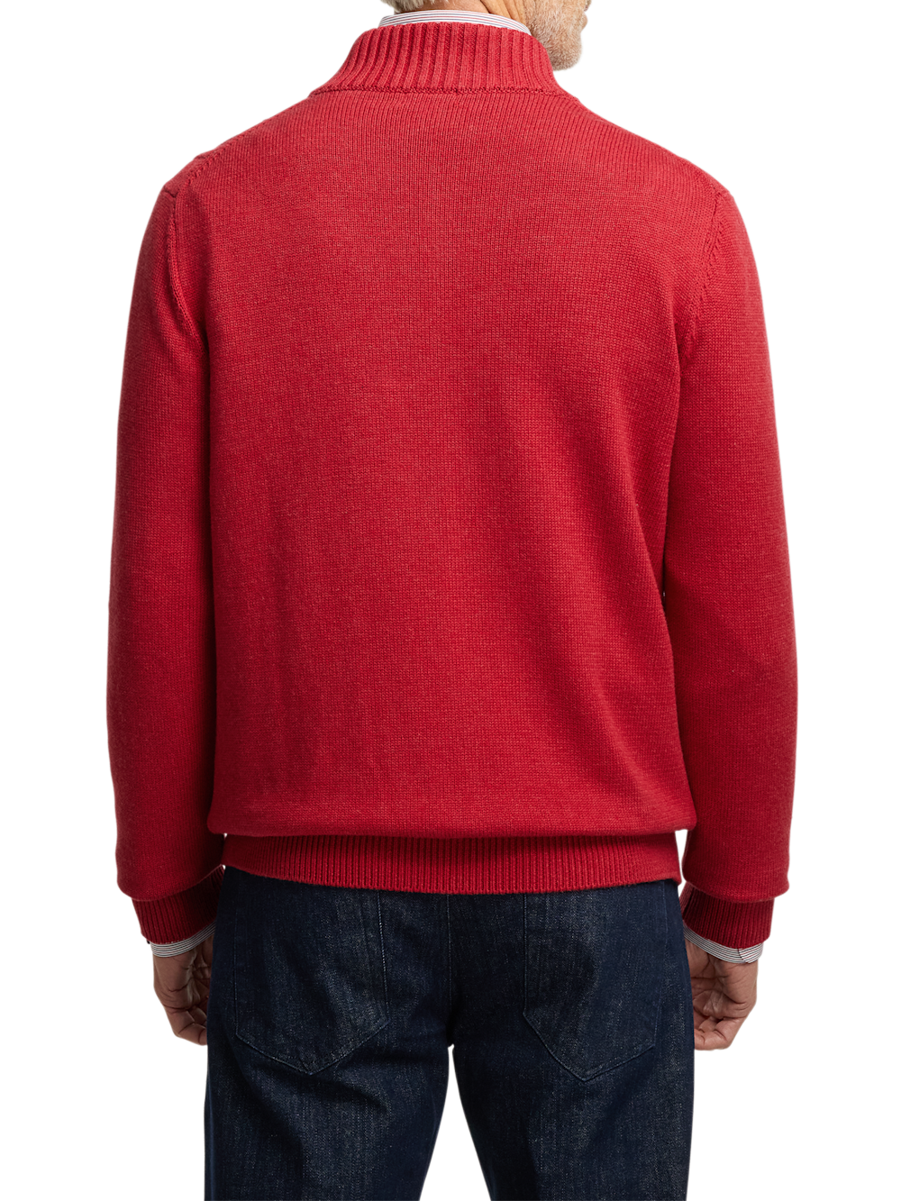 Alternate Image of Cotton Cable Full Zip Mock Neck Sweater-4