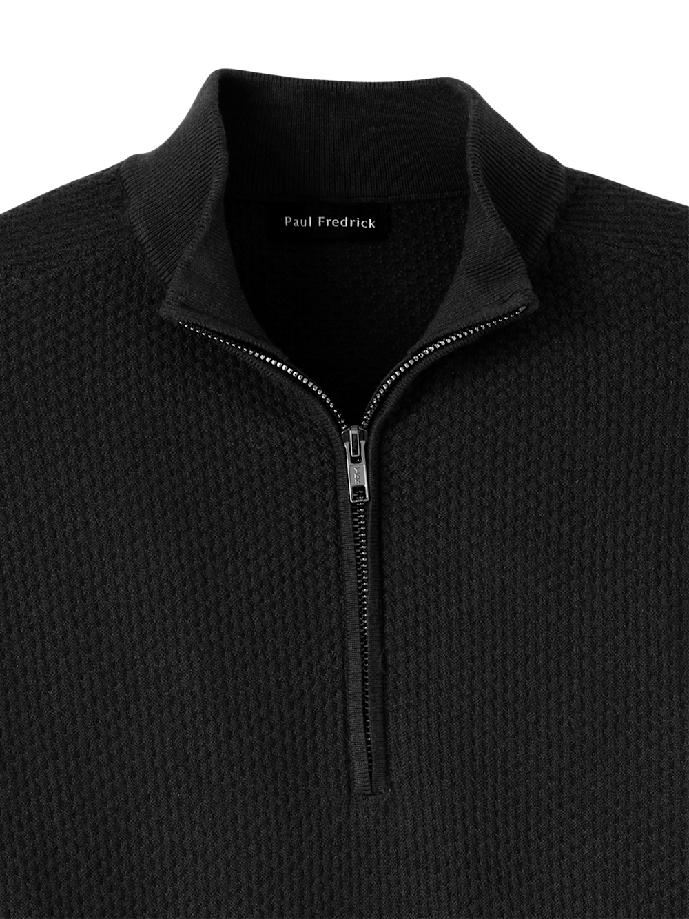 Alternate Image of Silk Cotton Cashmere Quarter Zip Mock Neck Sweater-5