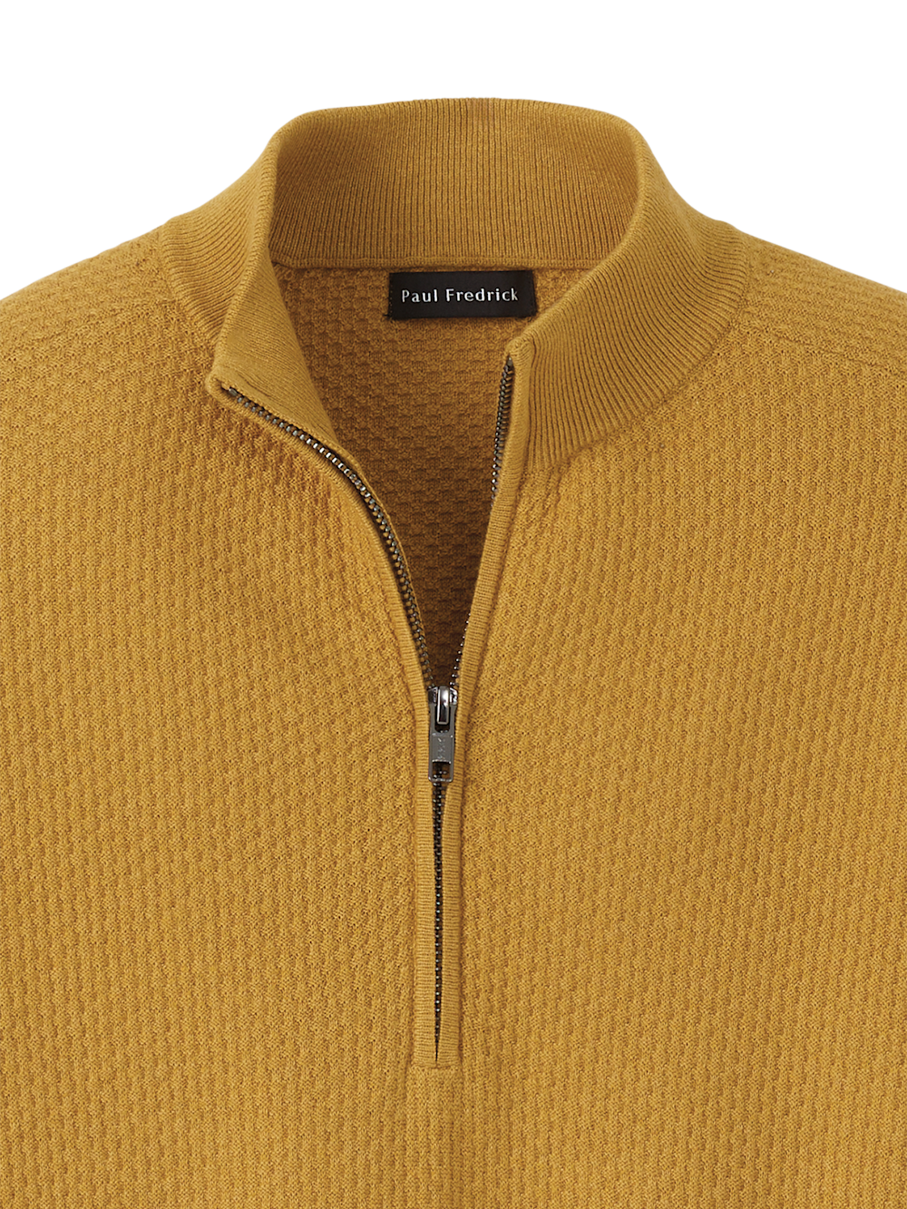 Alternate Image of Silk Cotton Cashmere Quarter Zip Mock Neck Sweater-5