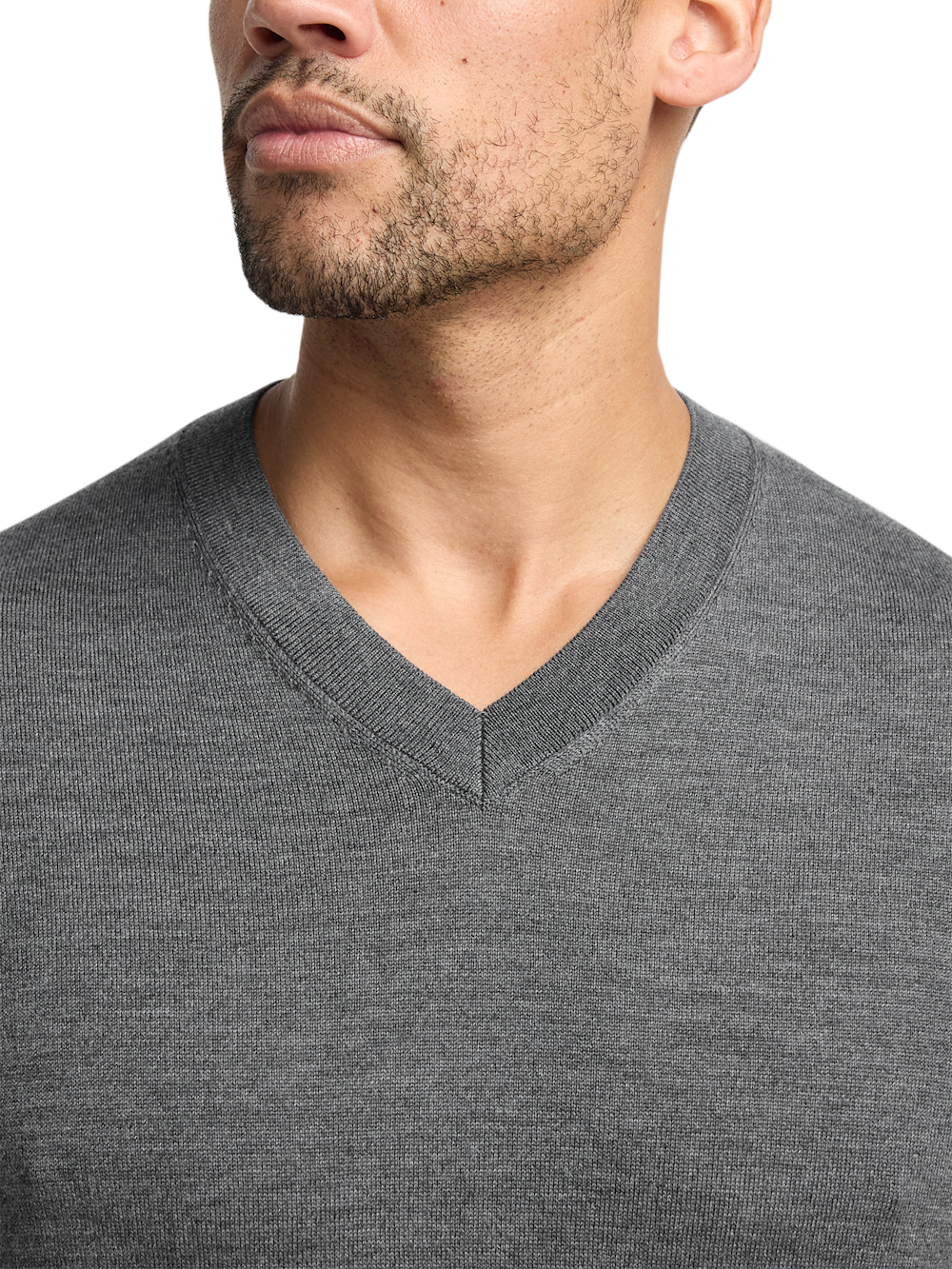 Alternate Image of Washable Merino Wool V-neck Sweater-2