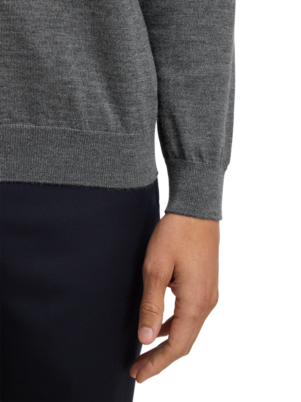 Alternate Image of Washable Merino Wool V-neck Sweater-3