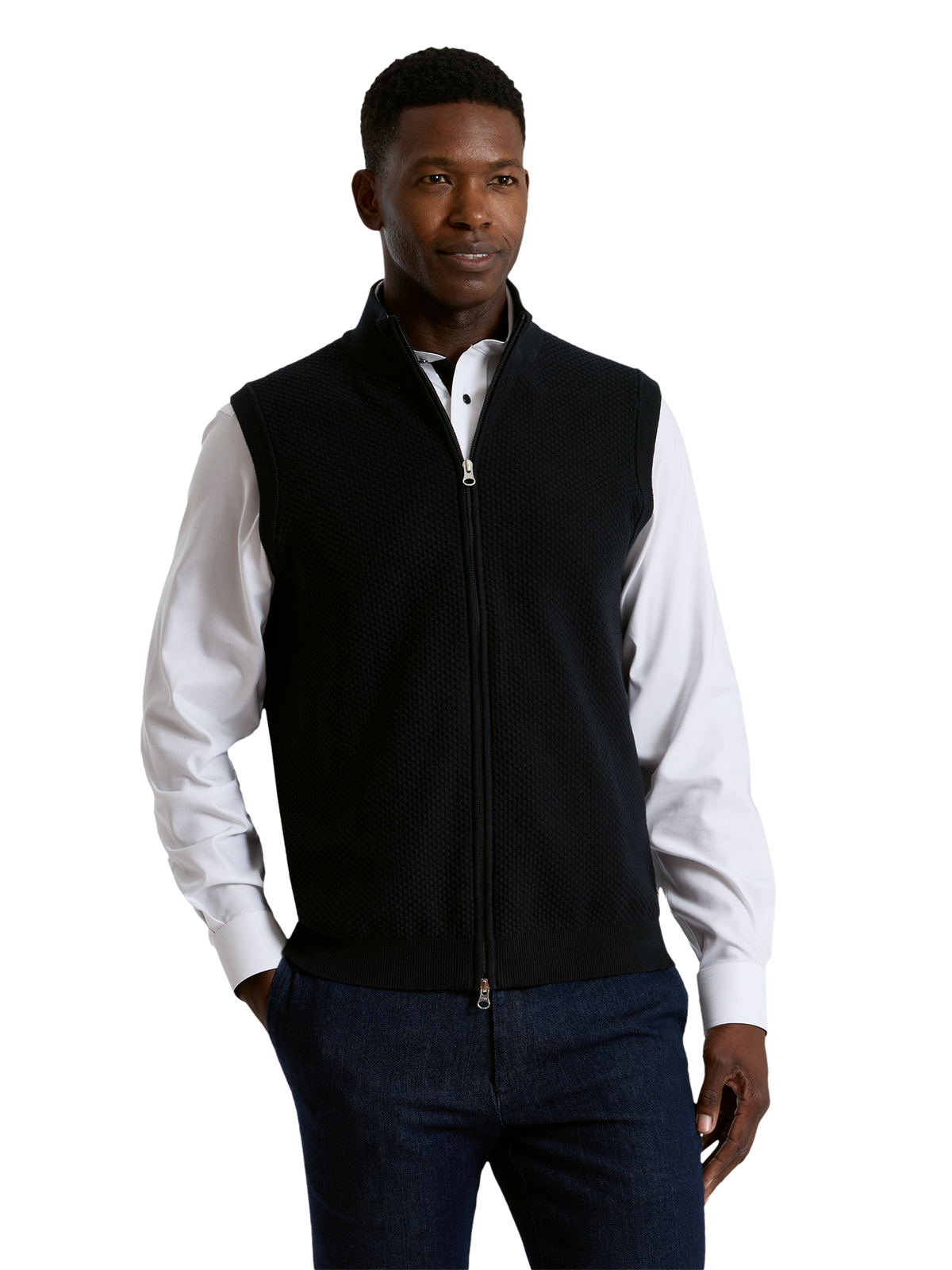 Alternate Shot of Men's black Knitwear