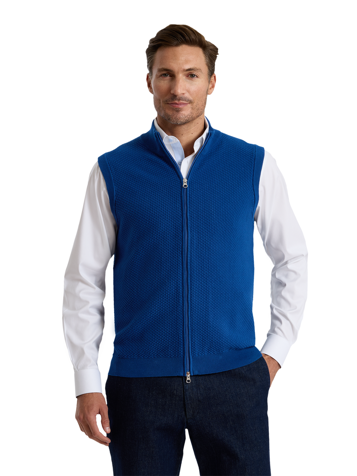 Alternate Shot of Men's navy Knitwear