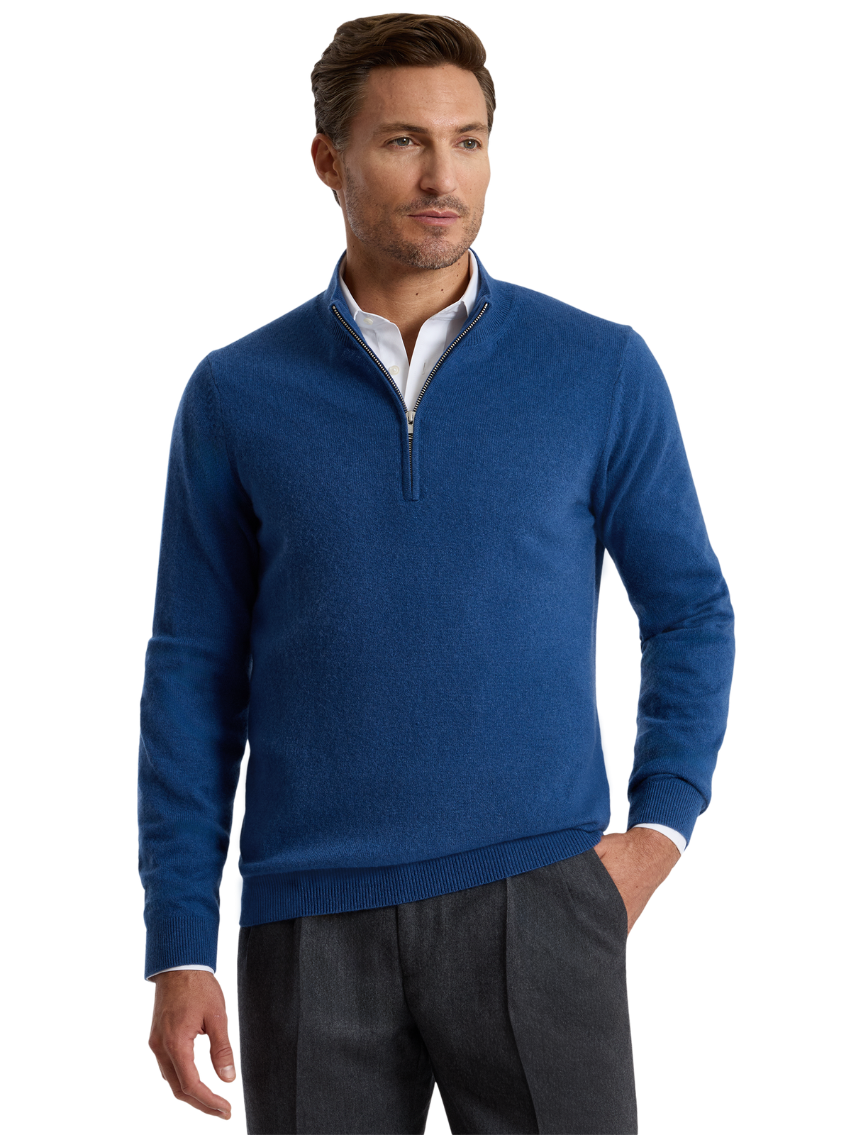 Alternate Shot of Men's navy Knitwear