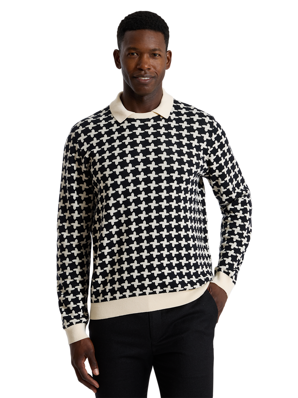 Alternate Shot of Men's black/white Knitwear