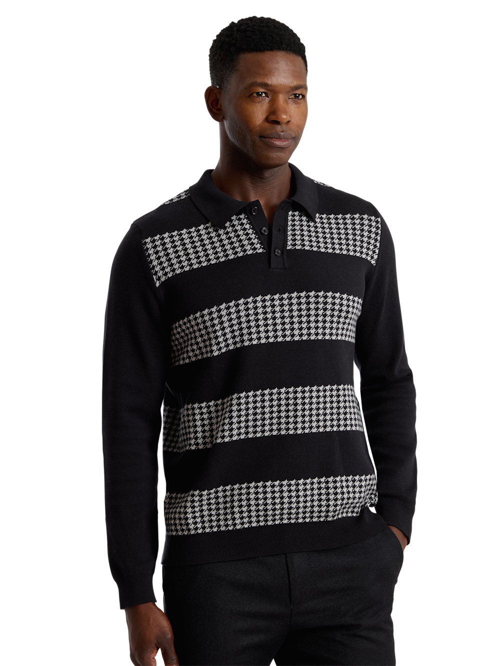 Alternate Shot of Men's black/grey Knitwear