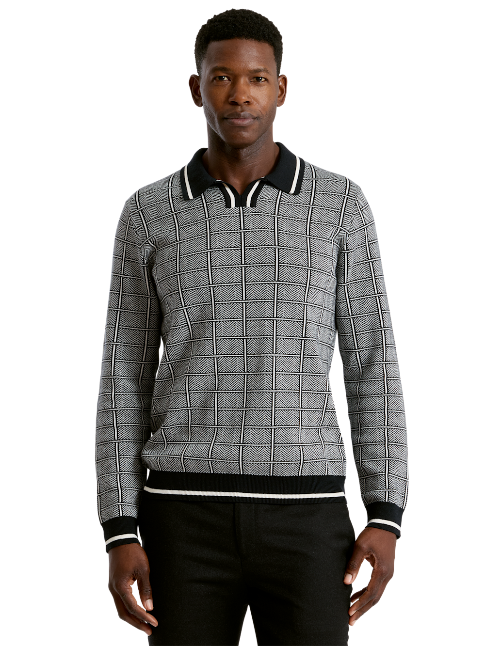 Alternate Shot of Men's black/white Knitwear
