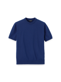 Supima Cotton Crew Neck Sweater - Navy