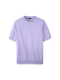 Supima Cotton Crew Neck Sweater - Lavender