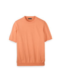 Supima Cotton Crew Neck Sweater - Coral