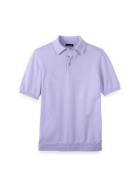 Supima Cotton Three Button Polo - Lavender
