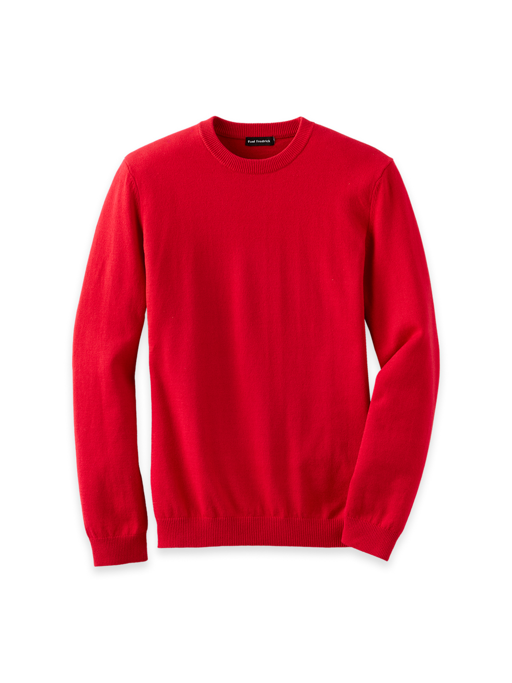 Product Image of Cotton Blend Crewneck Sweater-Red