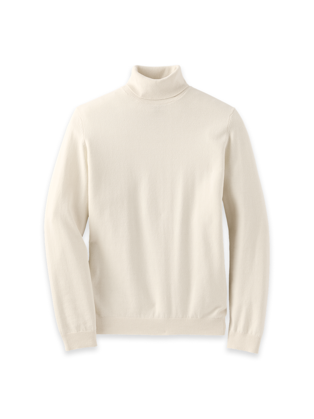 Product Image of Cotton Blend Turtleneck Sweater-Ivory