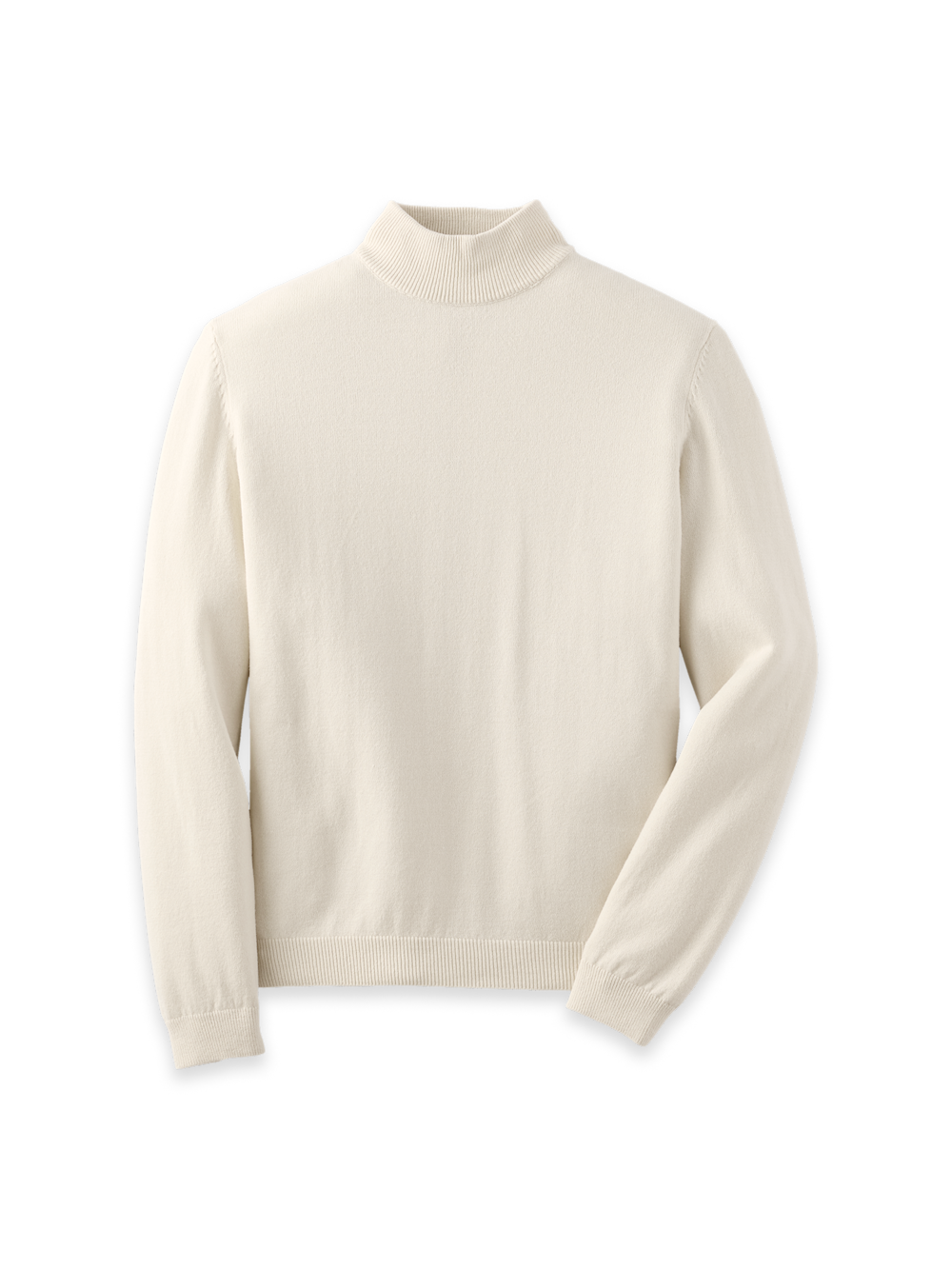 Product Image of Cotton Blend Mockneck Sweater-Ivory