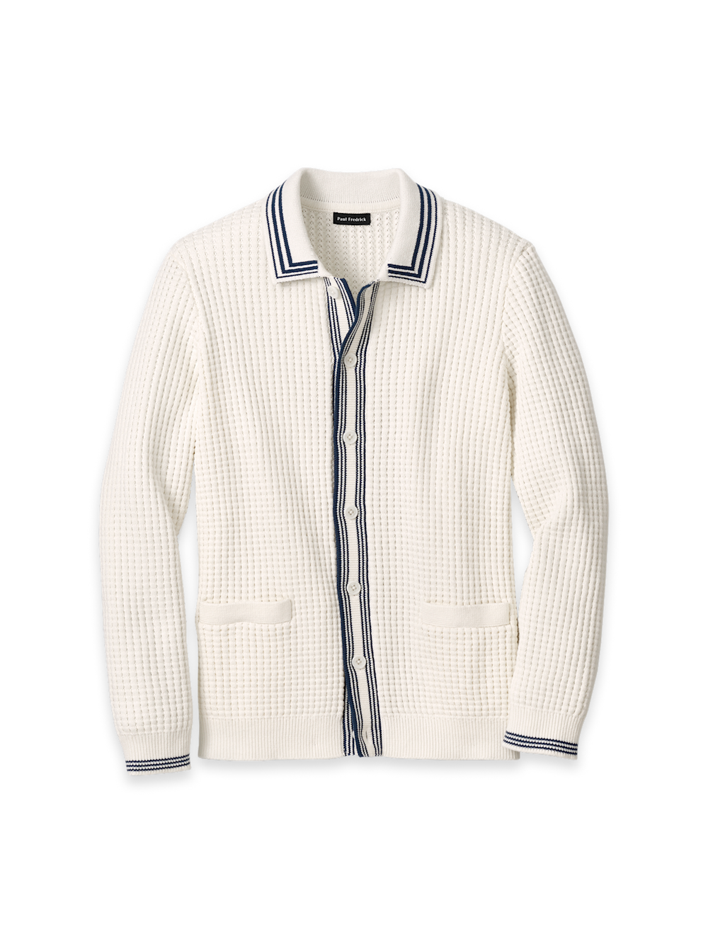 Product Image of Cotton Button Front Polo-Ivory