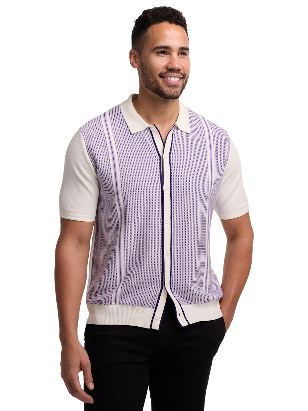 Alternate Image of Cotton Button Front Polo-1