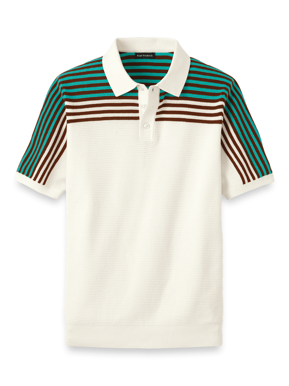 Product Image of Cotton Three Button Polo-Multi