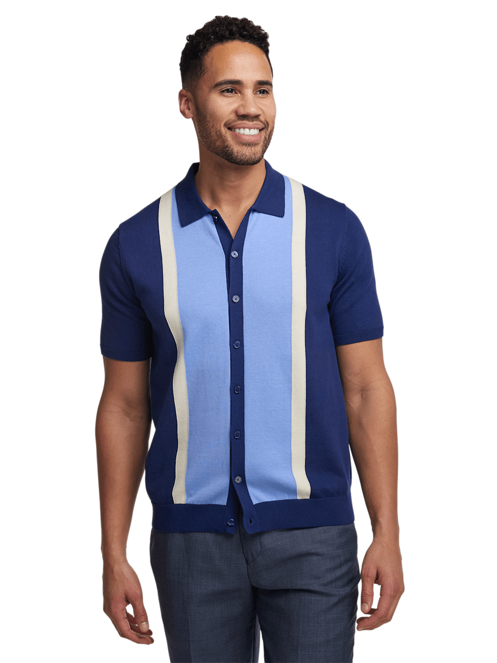 Alternate Image of Cotton Button Front Polo-1