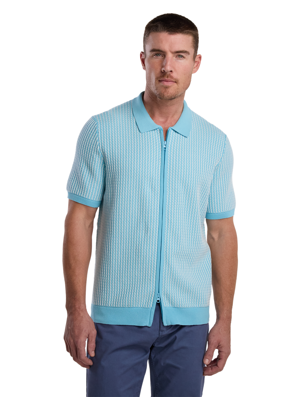Alternate Image of Cotton Full Zip Polo-1