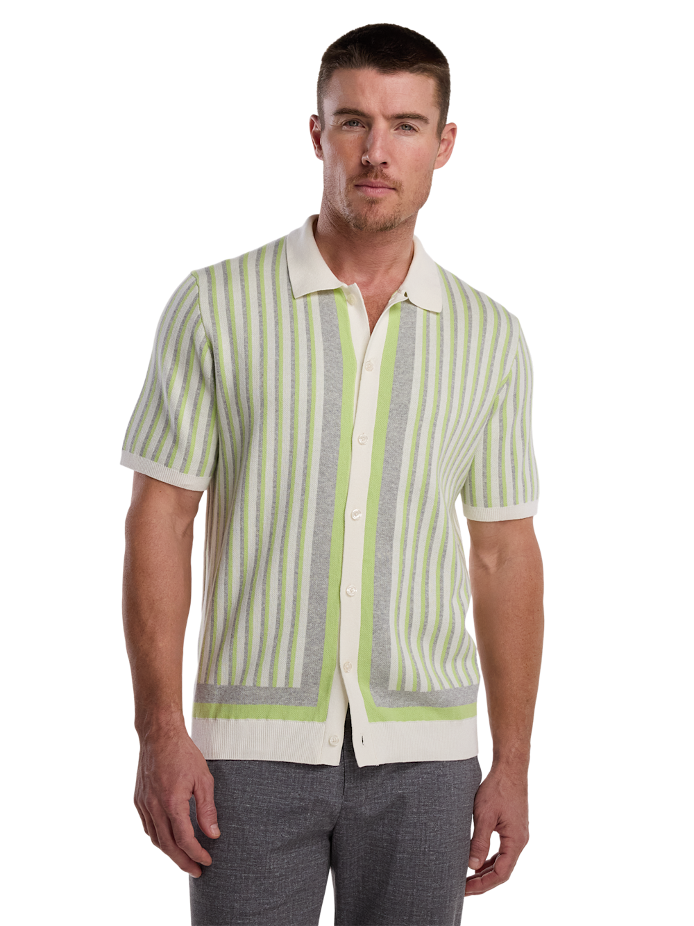 Alternate Image of Cotton Button Front Polo-1