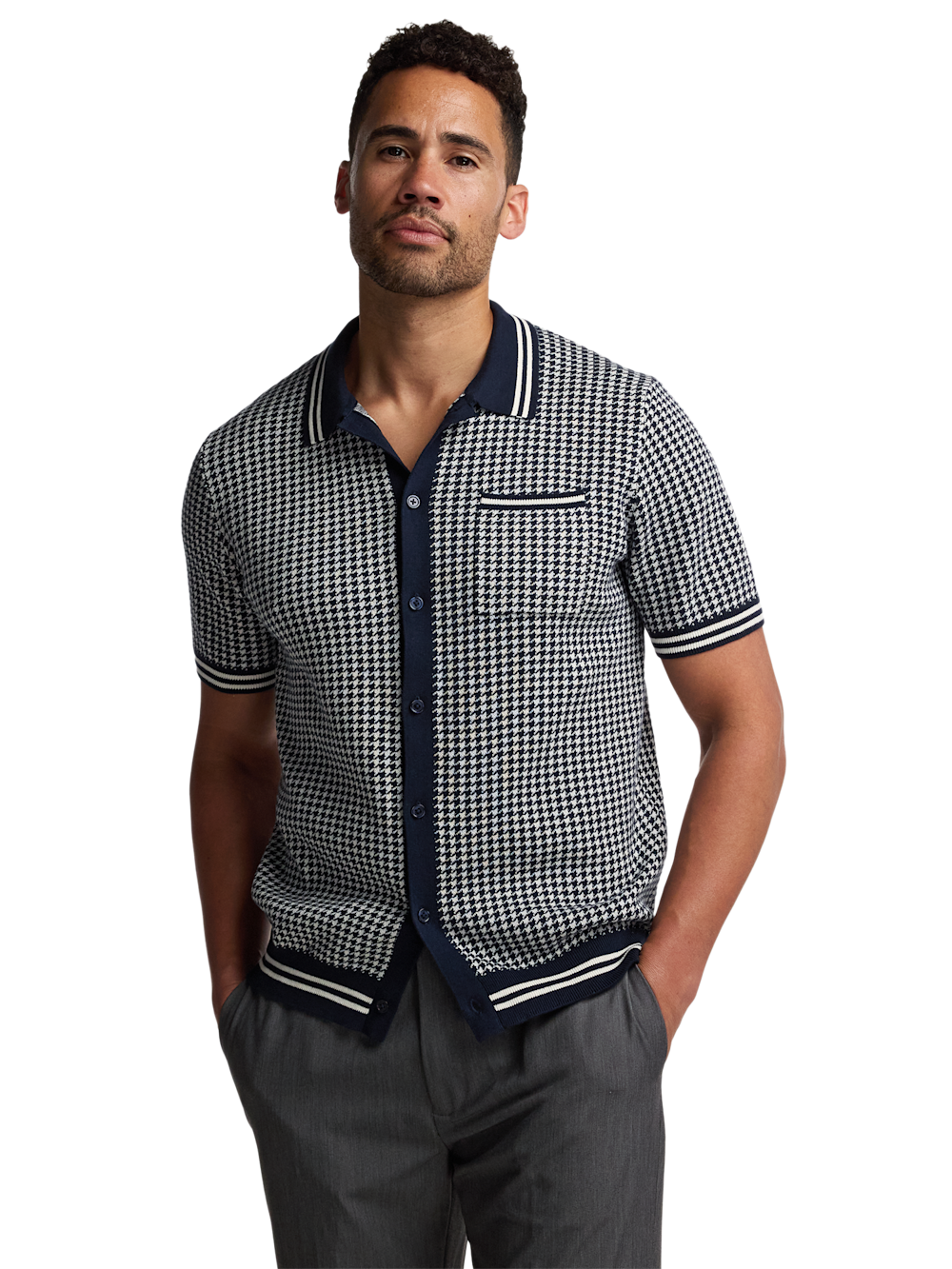 Alternate Image of Cotton Button Front Polo-1