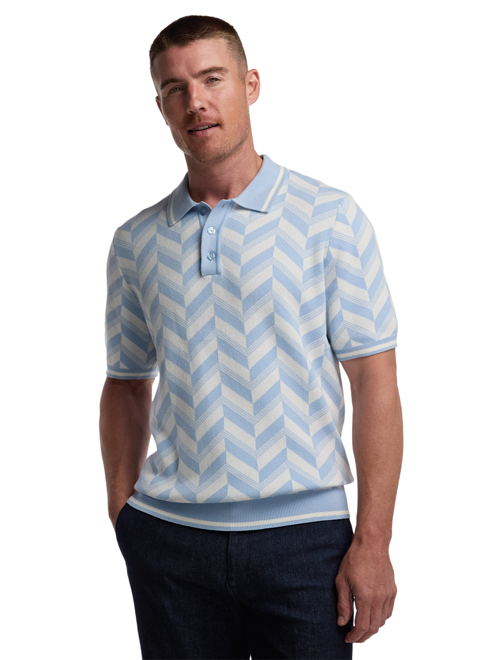 Alternate Image of Cotton Three Button Polo-1
