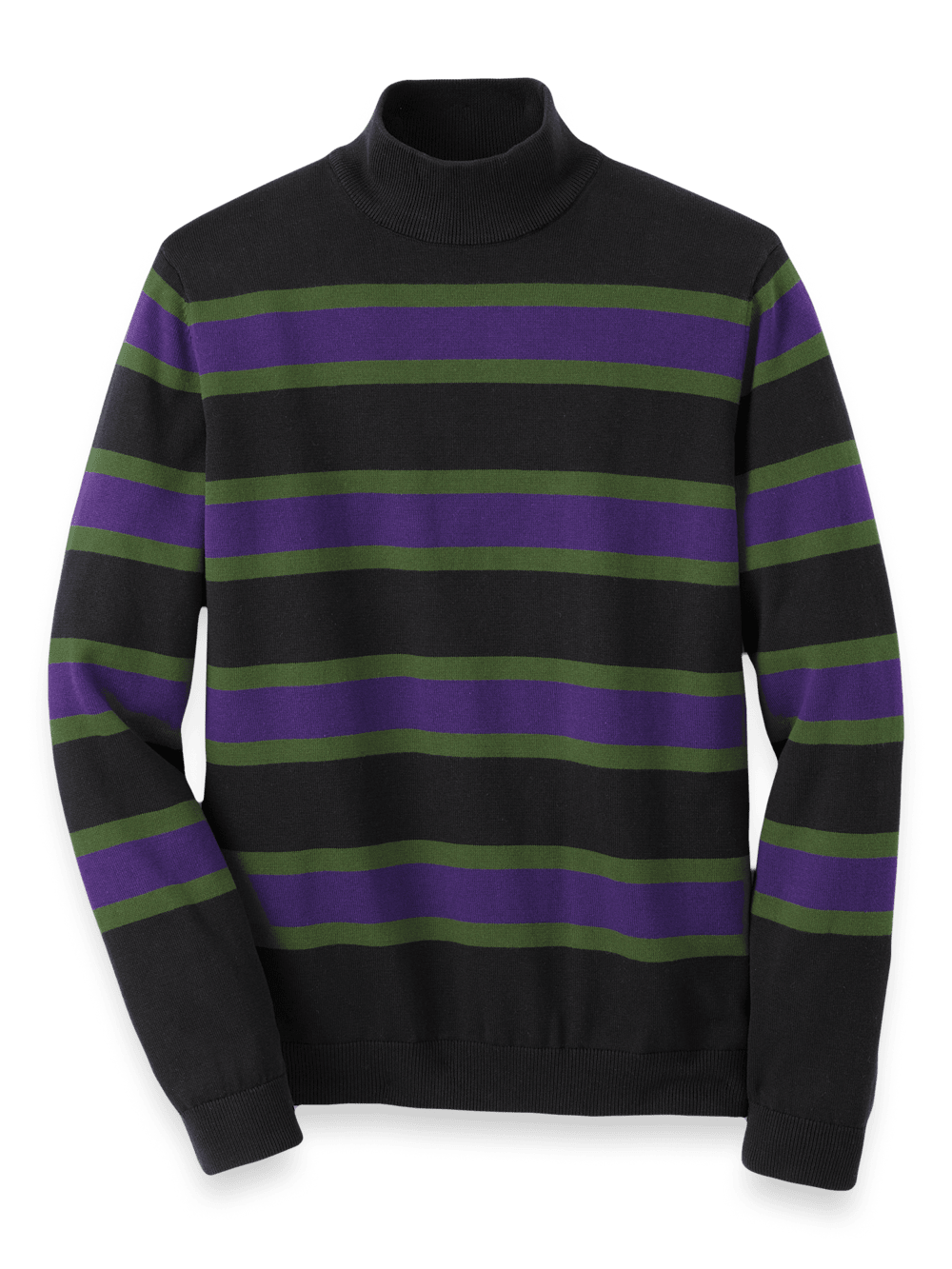 Cotton Mock Neck Sweater - Black – Paul Fredrick