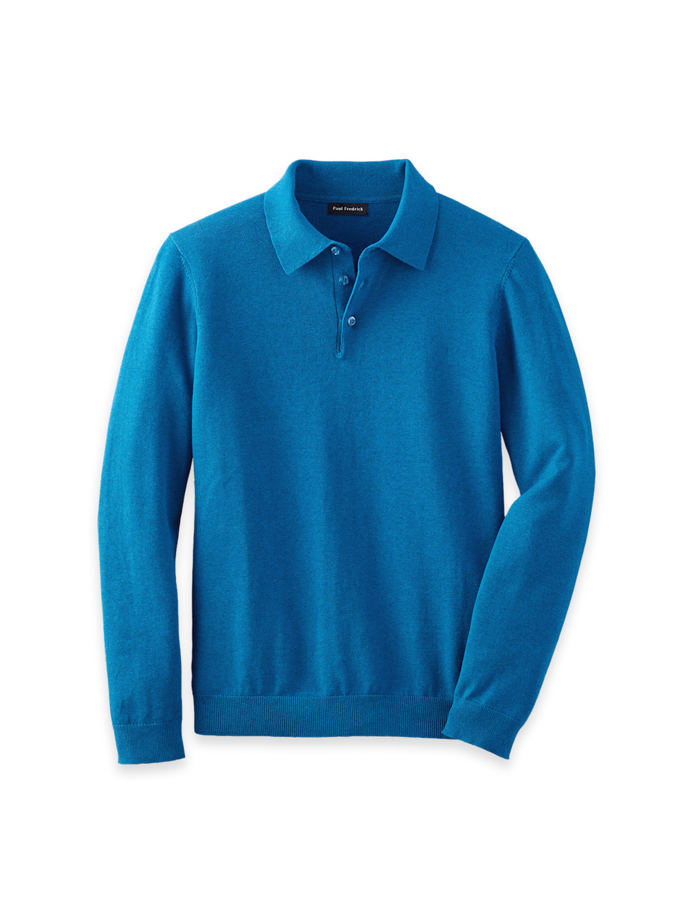 Product Image of Supima Cotton Three Button Polo-Teal