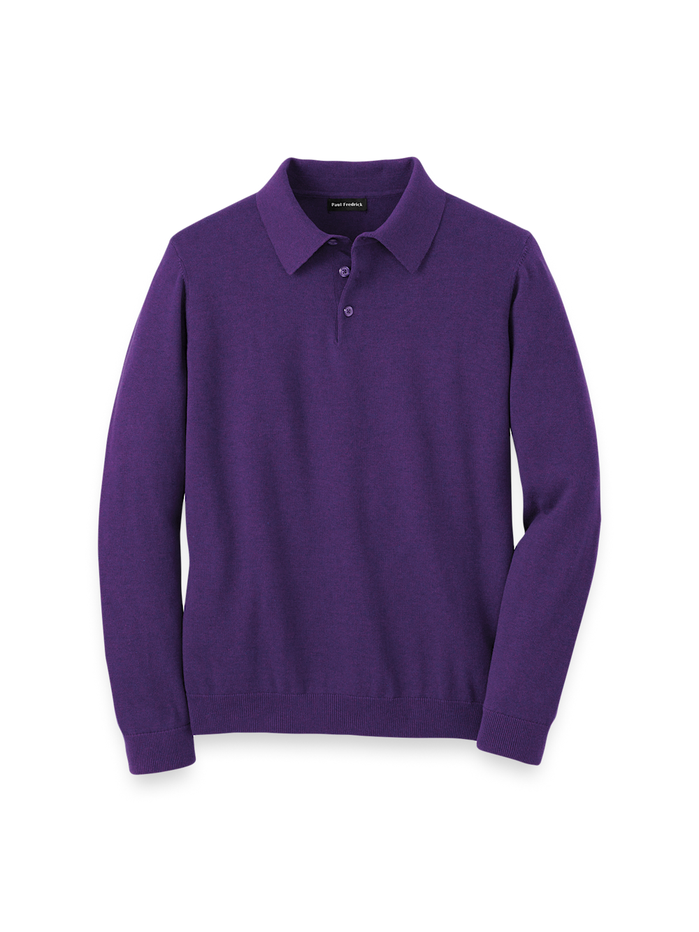 Product Image of Supima Cotton Three Button Polo-Plum