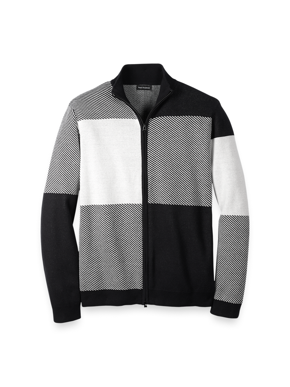 Product Image of Cotton Full Zip Mock Neck Sweater-1
