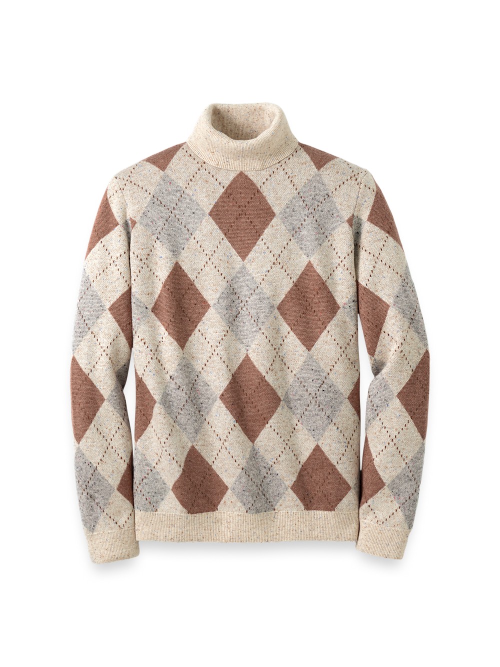 【70%OFF】doubleface beaver wool pullover Donegal Turtleneck Sweater - Ivory Multi – Paul Fredrick