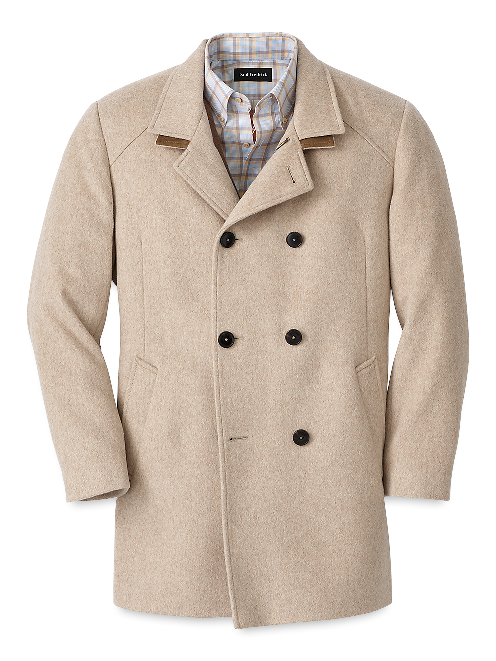 Product Image of Wool Double Breasted Car Coat-Oatmeal